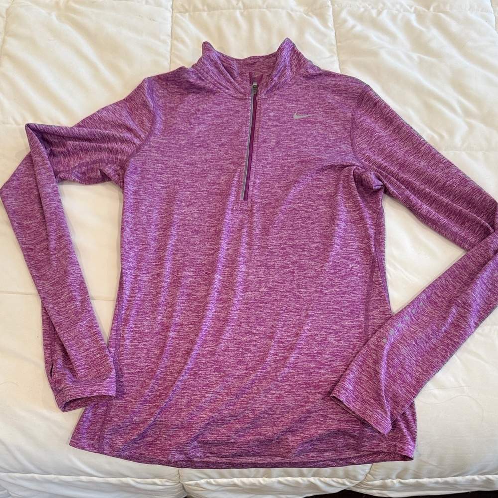 Nike Heathered Purple Long Sleeve Top